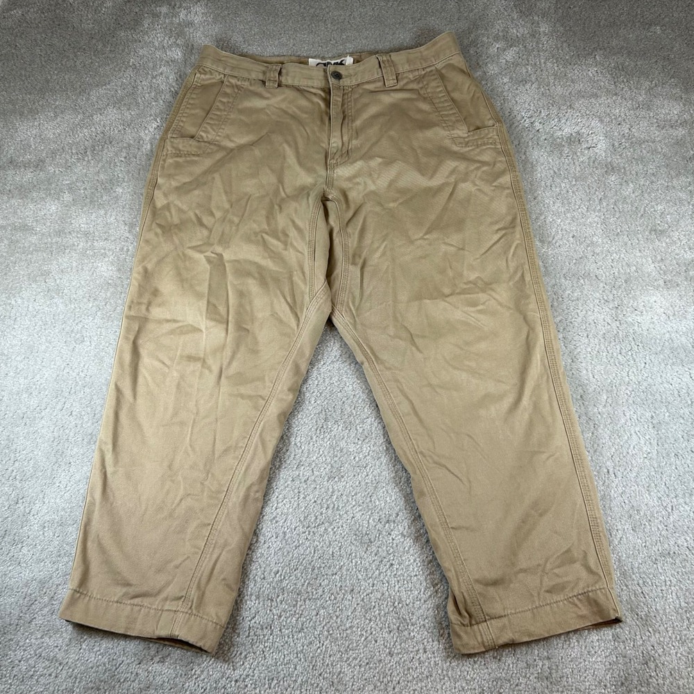 Mountain Khakis Teton Twill Pants Mens 34x26 Tan Relaxed Fit Cotton Chino